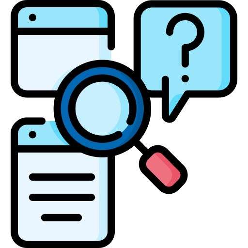 Lupa sobre una base de datos o nube conectada.