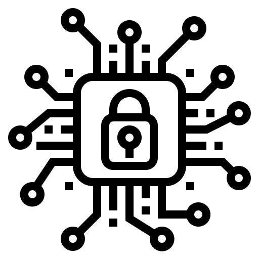 icono de protocolo de seguridad y flujos